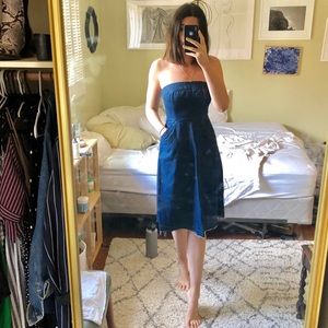 Holding horses chambray denim midi dress